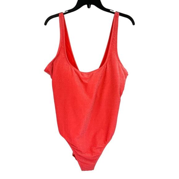 Good American Sparkle Metallic One-Piece Swimsuit Size 6 (XXXL) NWOT $119 MSRP - Picture 2 of 5